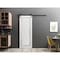 Sartodoors Sturdy Barn Door 30 x 80in, Painted White W/ Frosted Glass, 6.6FT Rail Hangers Heavy Hardware Set PLANUM0888BD-B-BEM-30 - alternate 7